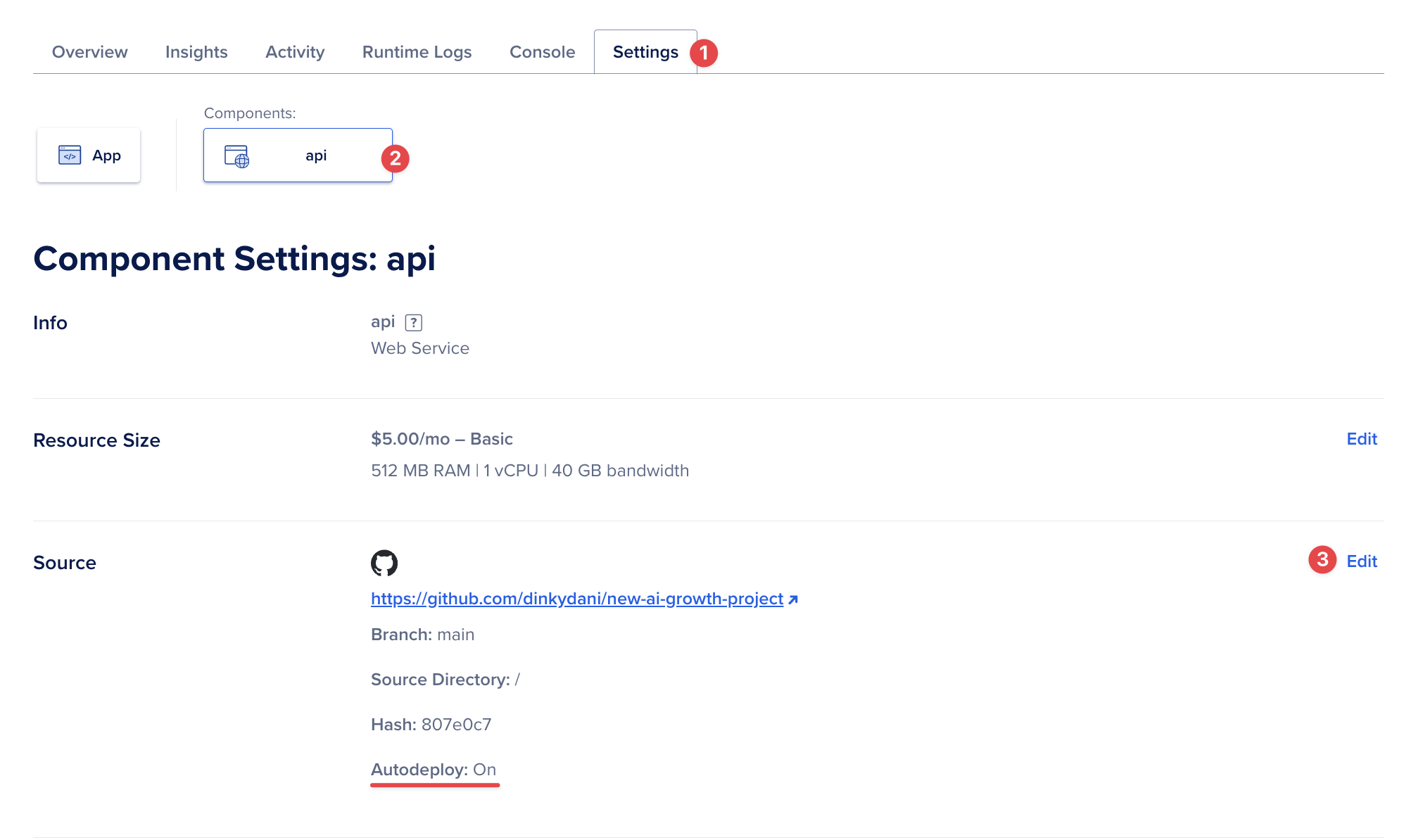 DO turn off autodeploy
