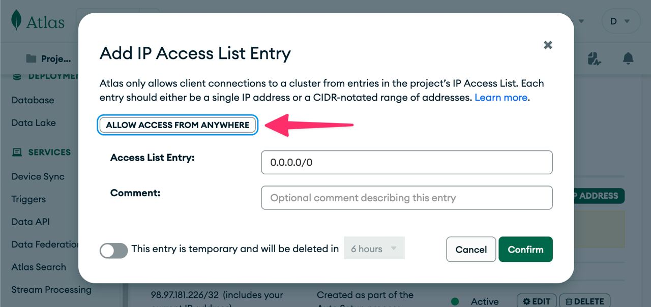 Add IP Access List Entry