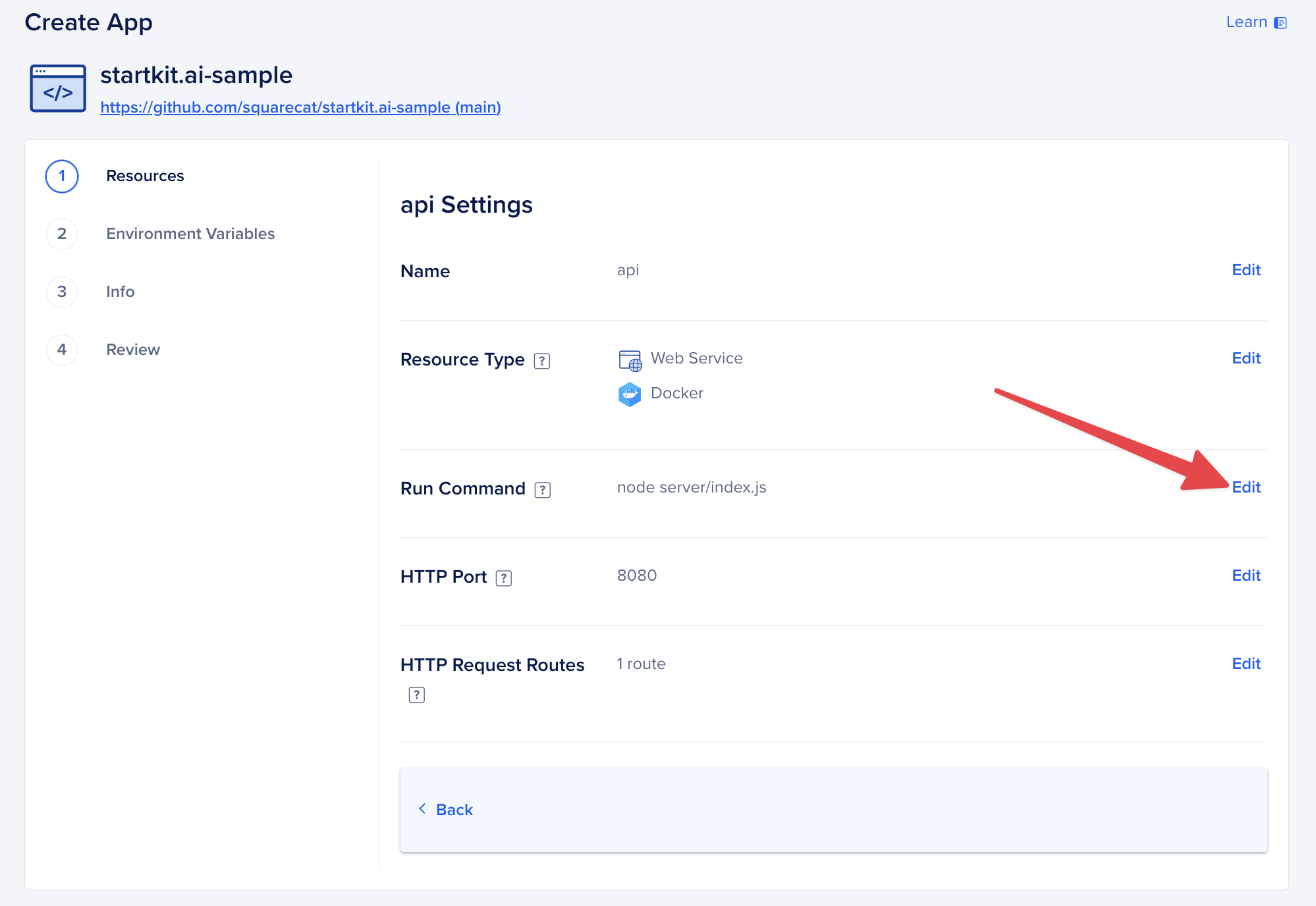 DO update run command